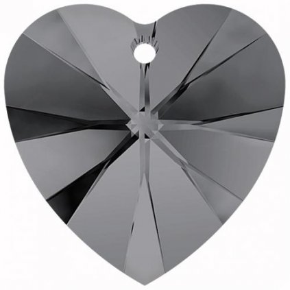 Swarovski® Crystals Heart 6228 18mm Silver Night