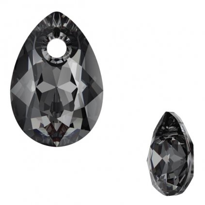 Swarovski® Crystals Pear Cut 6433 9mm Silver Night