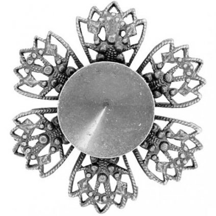 Přívěsek FILIGRÁN Rivoli 12mm staré stříbro