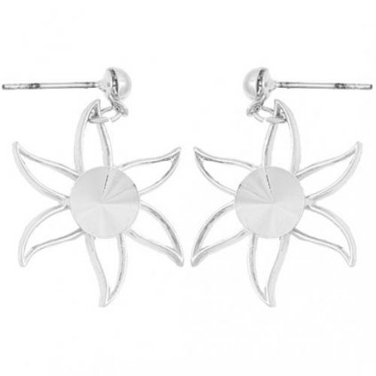 Náušnice bimbací LILIE Rivoli 8mm rhodium
