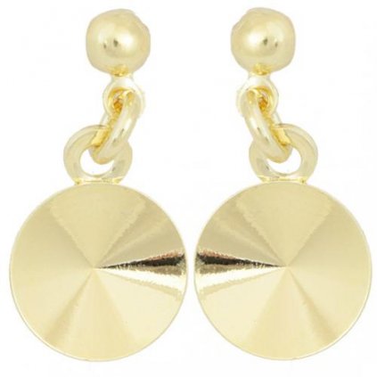 Náušnice bimbací Rivoli 6mm gold plating 24kt