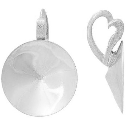 Přívěsek Rivoli 18mm HEARTzávěs rhodium