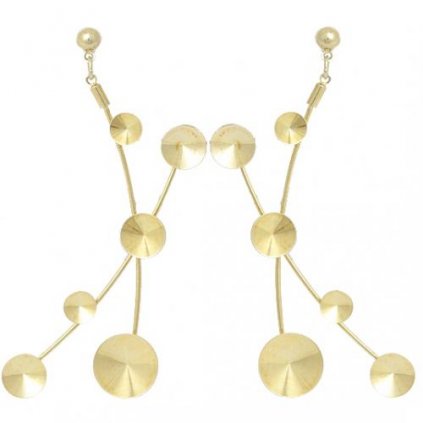Náušnici bimbací Rivoli MIX gold plating 24kt