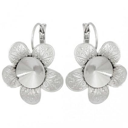Náušnice KYTKA Rivoli 12mm rhodium