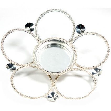 Svícen STRASS Rivoli 5x12mm ag+clear