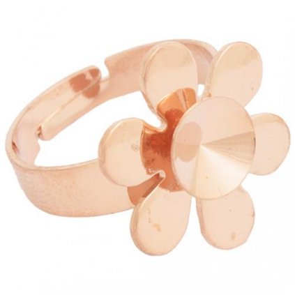 Prsten kytička LUX Rivoli 8/18mm rose gold