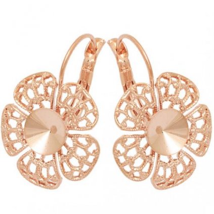 Náušnice FILIGRÁN Rivoli 8/20mm rose gold