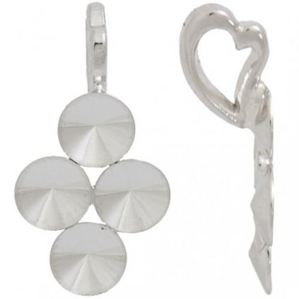 Přívěsek závěs HEART Rivoli 4x8mm rhodium