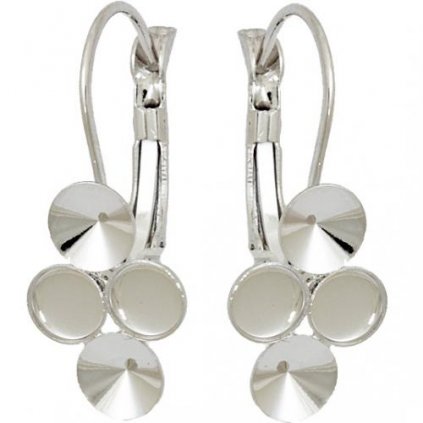 Náušnice Rivoli 2x6mm+ROSE 2xss20 rhodium