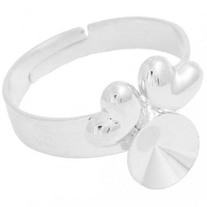 Prsten SRDÍČKA Rivoli 8mm rhodium