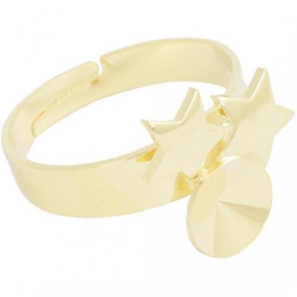 Prsten HVĚZDY Rivoli 8mm gold plating 24kt