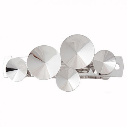 Francouzská spona Rivoli VÍNO 8/12mm rhodium