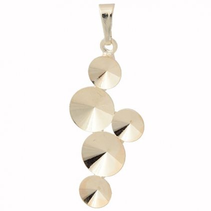 Přívěsek VÍNO Rivoli 8+6mm gold plating 24kt