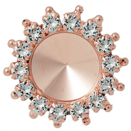 Přívěsek QUEEN Rivoli 12mm rose gold