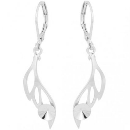 Náušnice WING Rivoli 6mm rhodium
