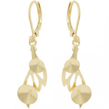 Náušnice WING Rivoli 6+8mm gold plating 24kt