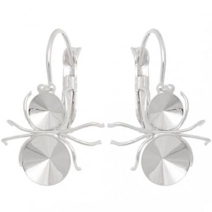 Náušnice Pavouk Rivoli 6/8mm rhodium