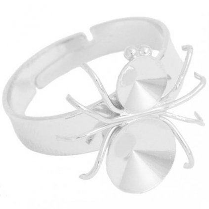 Prsten Pavouk Rivoli 6/8mm rhodium