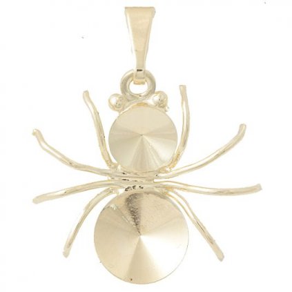 Přívěsek Pavouk Rivoli 6/8mm gold plating 24kt