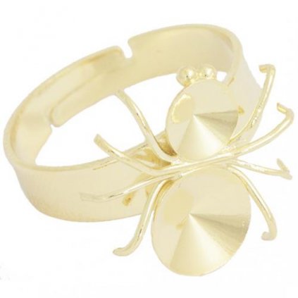 Prsten Pavouk Rivoli 6/8mm gold plating 24kt