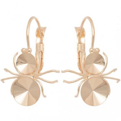 Náušnice Pavouk Rivoli 6/8mm rose gold
