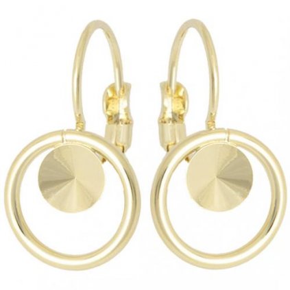 Náušnice KIDS Kruh Rivoli 6mm gold plating 24kt