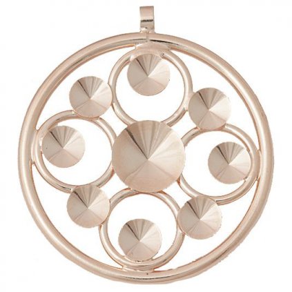 Přívěsek Kruh 35mm Rivoli 6/10mm rose gold