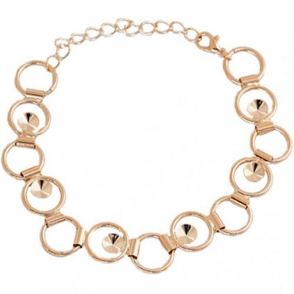Náramek Kruhy Rivoli 6mm rose gold