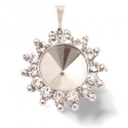 Přívěsek QUEEN Rivoli 12mm rhodium