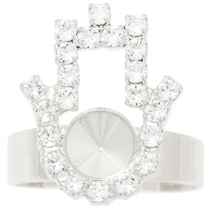 Prsten Ruka Fatima Rivoli 6mm strass rhodium