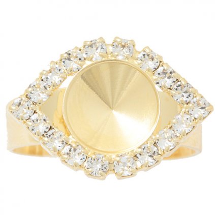 Prsten Třetí Oko Rivoli 8mm strass gold plating 24kt