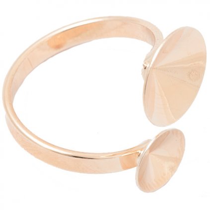 Prsten double Rivoli 8+12mm rose gold