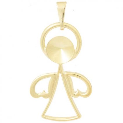 Přívěsek Anděl Rivoli 8mm gold plating 24kt