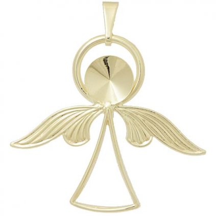 Přívěsek Anděl Rivoli 8mm gold plating 24kt