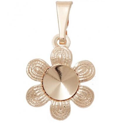 Přívěsek květ rivoli 6mm rose gold