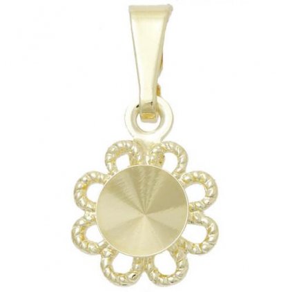 Přívěsek květ filigrán 6mm gold plating 24kt
