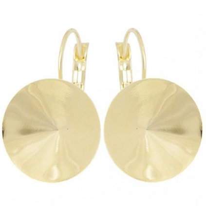 Naušnice Rivoli 14mm gold plating 24kt