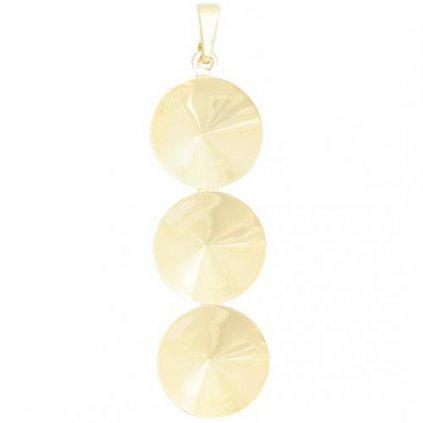 Přívěsek Rivoli 3x12mm gold plating 24kt
