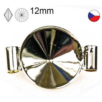 Spojovací komponent Rivoli 12mm 2xtrubička gold plating 24kt