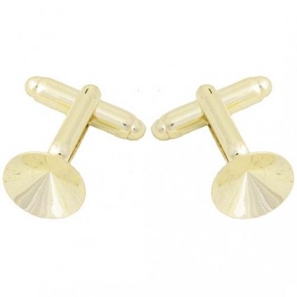 Manžetový knoflík Rivoli 14mm gold plating 24kt