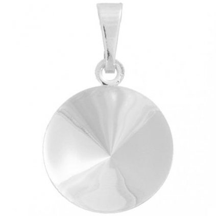 Přívěsek Rivoli 10mm rhodium