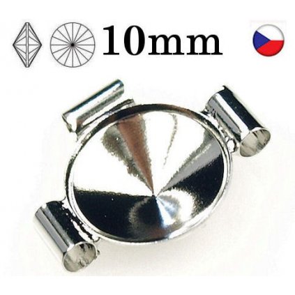 Spojoavací komponent trubička Rivoli 10mm rhodium