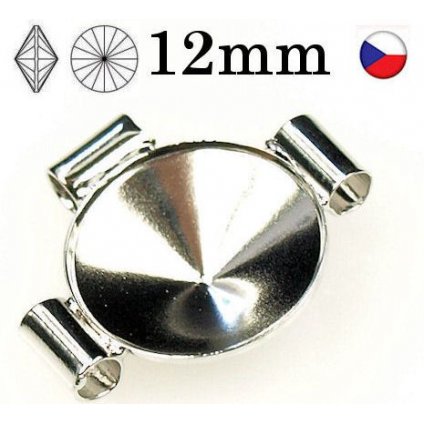 Spojoavací komponent trubička Rivoli 12mm rhodium