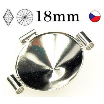 Spojoavací komponent trubička Rivoli 18mm rhodium