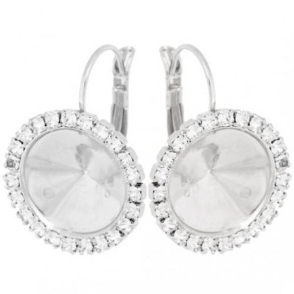 Náušnice Rivoli 12mm s krystaly Swarovski rhodium