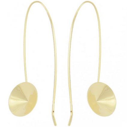 Náušnice BIG Rivoli 12mm gold plating 24kt