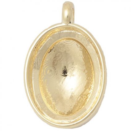 Přívěsek Rivoli OVAL s okrajem 18/13,5mm gold plating 24kt