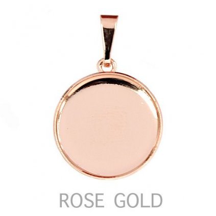 Přívěsek crystalROCKS 15mm rose gold