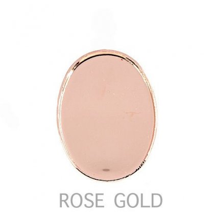 Prsten crystalROCKS ovál 30/22mm rose gold