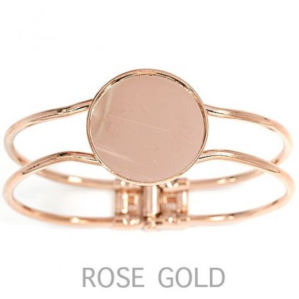 Náramek crystalROCKS kruh 25mm rose gold